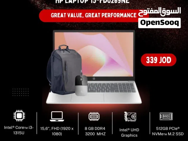 لابتوب اتش بي اي 3 Laptop HP i3 8GB 512GB بافضل الاسعار