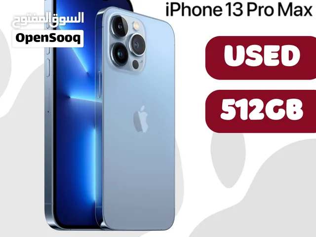 IPHONE 13 PRO MAX (512-GB) USED LIKE NEW \ ايفون 13 برو ماكس 2512 مستعمل بحالة الجديد و مكفول