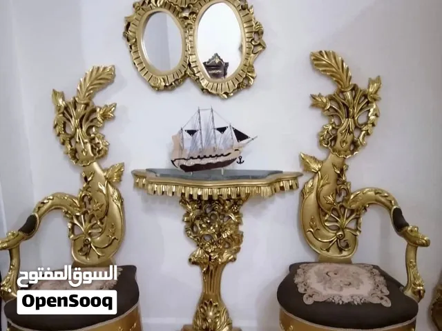 طقم 2 كرسي استقبال مع كنسول مرايا ب 15 دينار