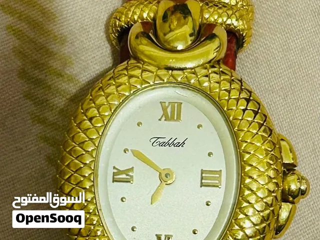 ساعه سويسريه مطليه ذهب
