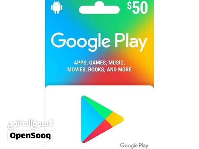 بطاقه رصيد قوقل بلاي 50دولار امريكي