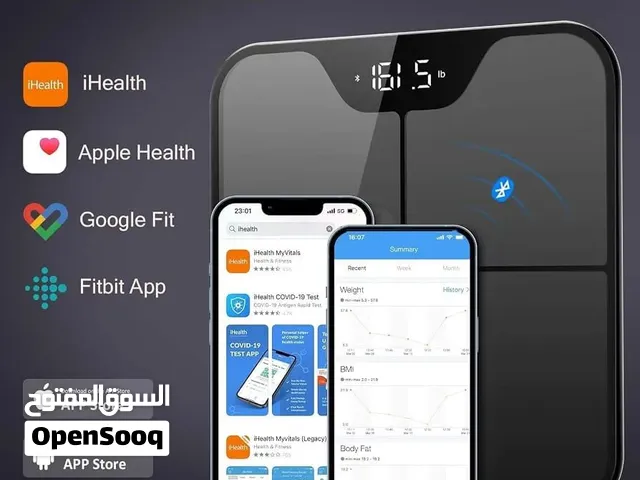 ميزان لقياس الوزن  جهاز بريطاني اصلي من شركة امزون  مزود بتقنية البلوتوث