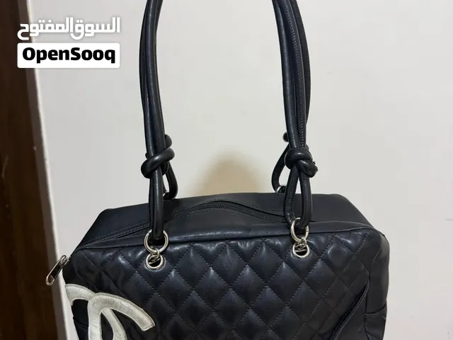 CHANEL Cambon Black Quilted CC Bowling Bag Vintage Designer Handbag Purse