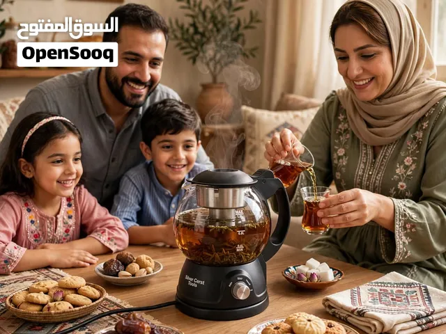 غلاية شاي واعشاب تقطير كهربائي كروي زجاج 1 لتر 600 واط مصفاة ستانلس انبوب تقطير 360 درجة فاخر