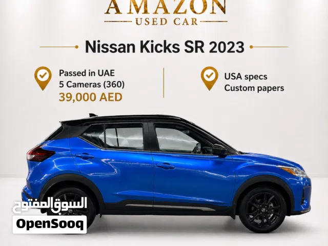 Nissan Kicks SR 360 Cameras 2023 in black and Pepsi color with low granted odometer ready to drive