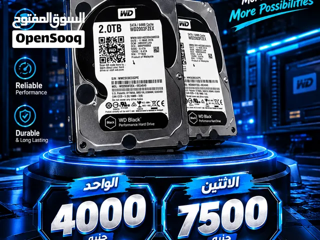 WD Black 2TB Performance HDD هارد ويسترن ديجيتال بلاك اتنين تيرا استيراد