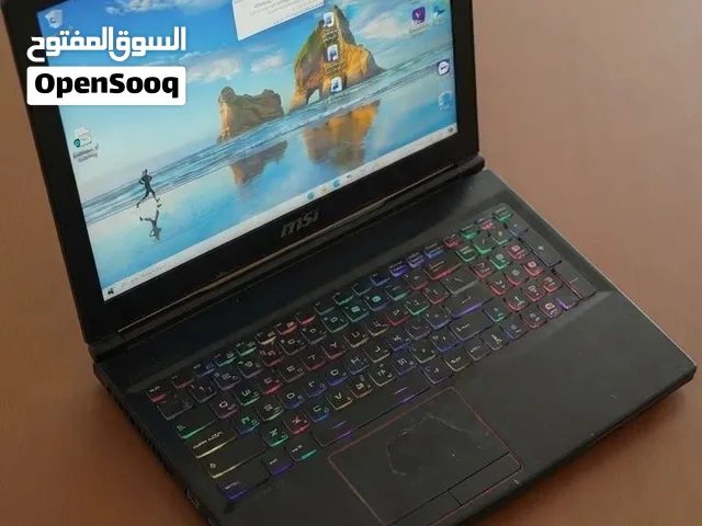 MSI Gaming Laptop GTX 1070 8GB  i7 الجيل السابع  RAM 16GB  شاشة 120Hz