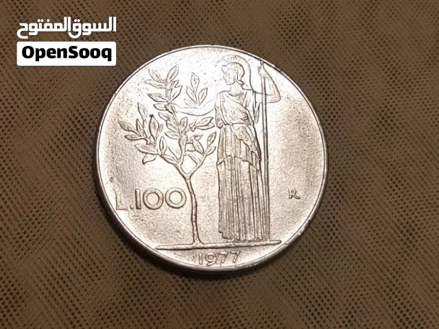 عملة إيطالية قديمة (1977)Vintage 100 Italian Lire Coin