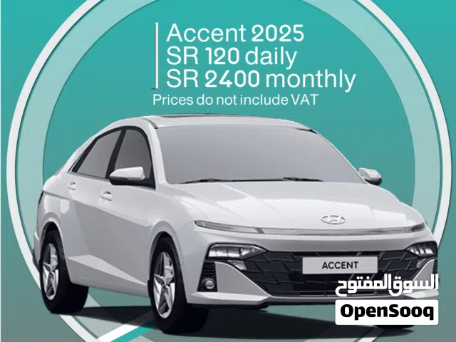 Hyundai Accent 2025 for rent in Dammam - Free Delivery for monthly rental