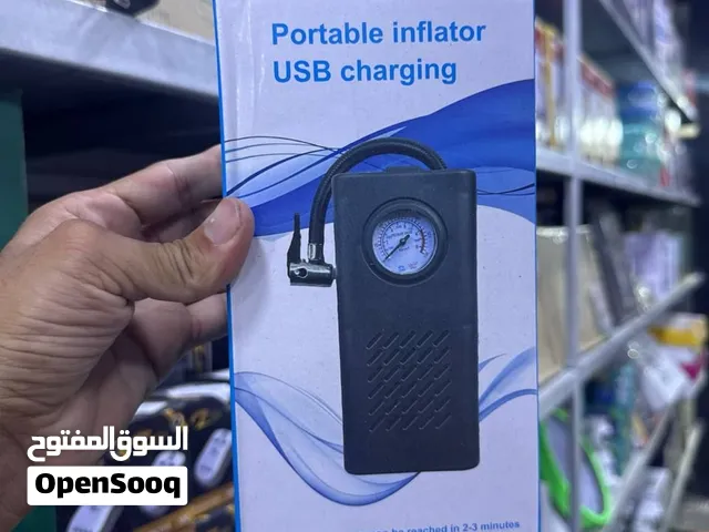 منفاخ تايرات محمول ذكي (مستعمل قليل بحالة الجديد) - شحن USB وسريع جداً