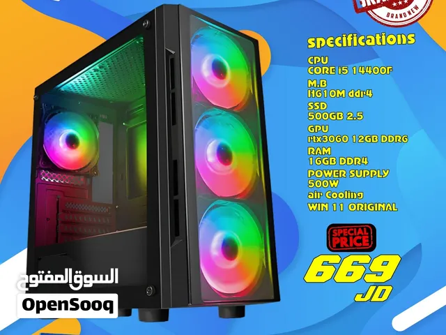 تجميعة كمبيوتر Pc Computer Gaming I5-14400F 16GB ram RTX3060 بافضل الاسعار