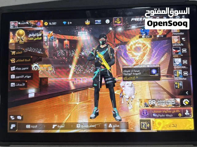 تابلت للبيع ينفع للألعاب الثقيله مثل فري فاير و بماسحه تخزين كبيره و رامات بسرعه ممتازه (الوصف مهم)