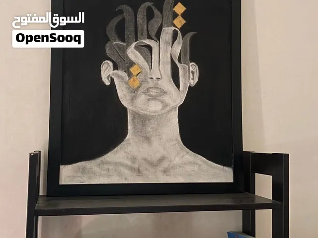 لوحة فنية أصلية بالفحم – رسم يدوي