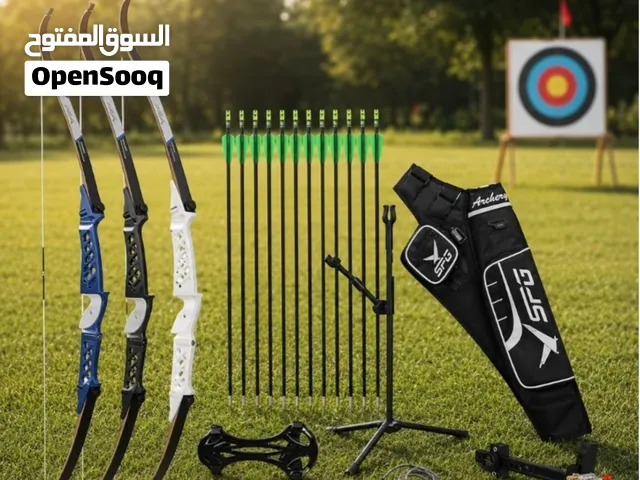 طقم قوس ريكيرف متكامل للرماية – مع سهام وملحقات جوده عاليه تصميم جميل مقاس قانوني بسعر مميز