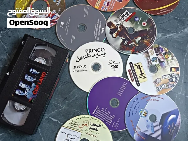 مجموعة أسطوانات منوعة وشريط VHS قديم للبيع جملة
