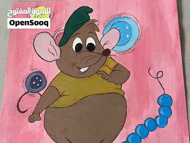 لوحة Gus Gus بالاكريلك- مقاس 6x6  إنش (15 x 15سم ) دفع كاش
