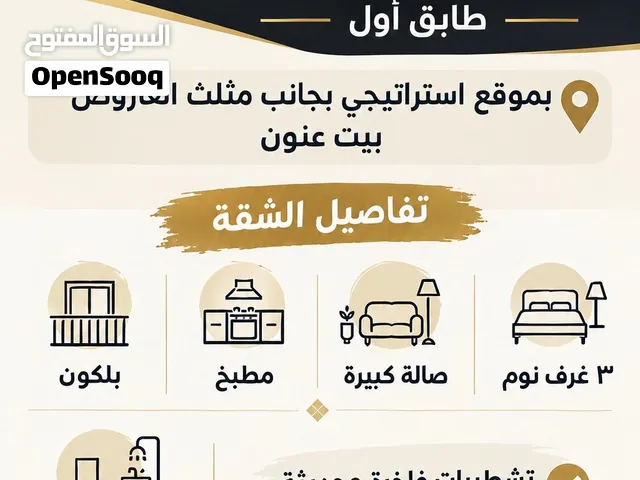 شقة بموقع استراتيجي مميز للبيع - سعير بيت عنون