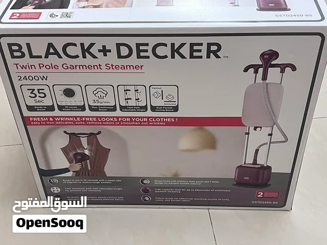 BLACK + DECKER brand new twin pole garment Steamer GSTD2450-B5 , 2400 watt still packed not opened