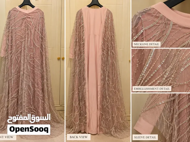 Luxury Custom-Made Pink Evening Gown – Size L – Worn Once