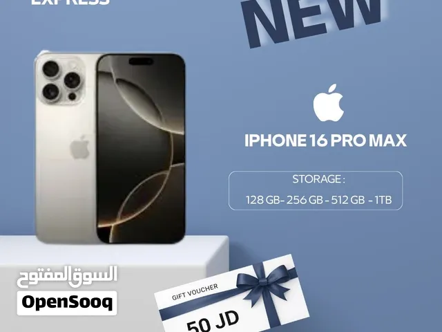 IPHONE 16 PRO MAX ( 256GB ) NEW /// ايفون 16 برو ماكس ذاكره 256 الجديد