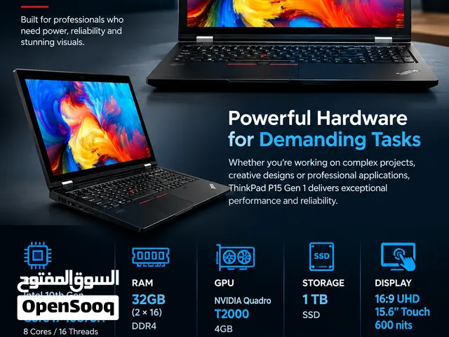 ThinkPad P15 Gen1 Workstation laptop  لينوفو ثنك باد