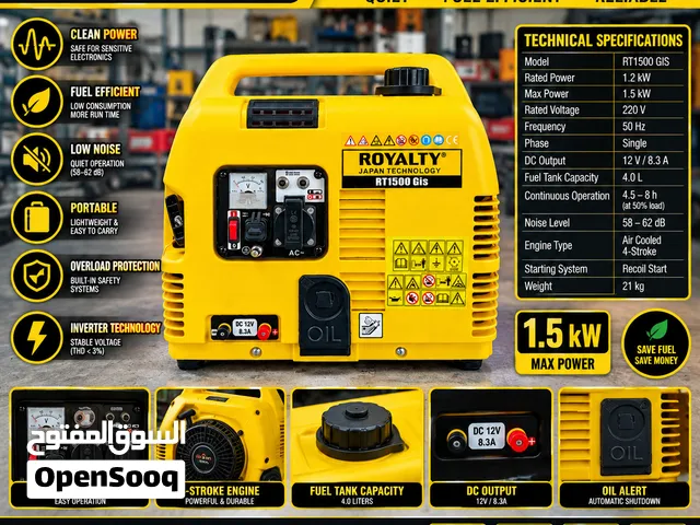 Royalty Japan Generator 1.2kw silent