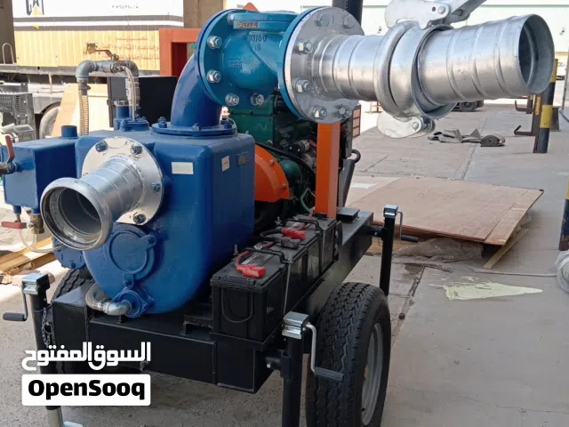 للبيع مضخه 6 إنش تعمل بالديزل مع مقطورة جديده New 6” diesel pump with a trailer