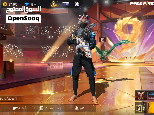 كونط فري فاير للبيع او لتبديل بحساب انستغرام