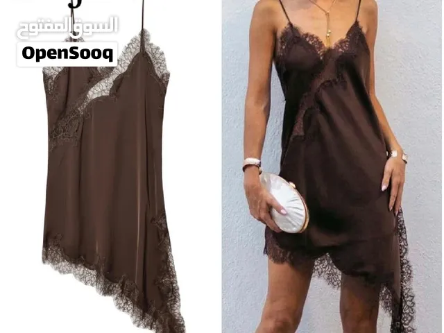 Lace Satin Mini Dress