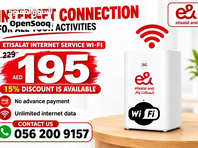 Etisalat home WiFi internet with best promotions.