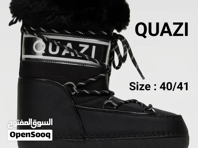 حذاء ستاتي شتوي ماركة QUAZI فرو من الداخل متوفر قياس 40/41 لون اسود مقاوم ل الانزلاق سميك وزن خفيف