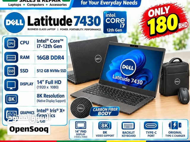 Dell Latitude 7430 Core i7 12th Gen  16GB RAM  512GB SSD  Only 180 BD
