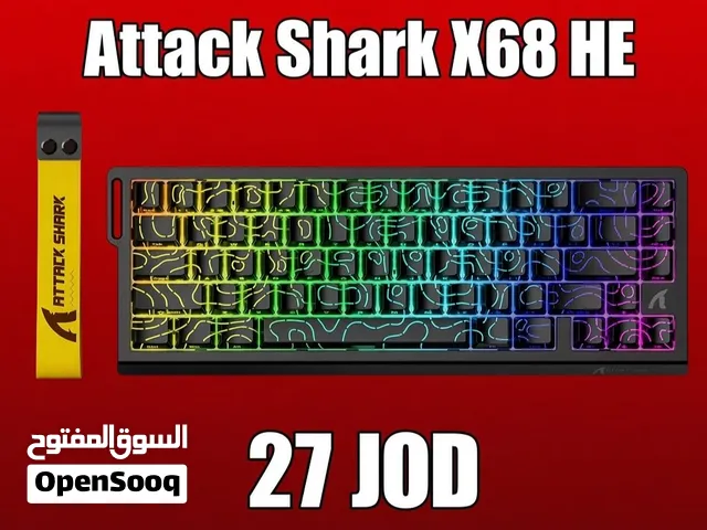 كيبورد Attack Shark X68 HE سويتش مغناطيسي جديد ومتوفر توصيل بدينارين لجميع المملكه