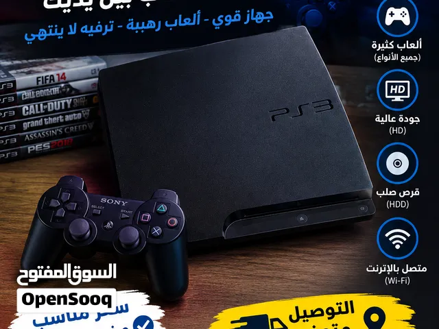 PS3 للبيع بثمن مناسب  بلايستيشن 3 مستعمل، مع يد التحكم وكابل
