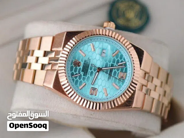 جهزي ساعة العيد لجوزك وخليه فخم ساعة رولكس قولد روز بطارية