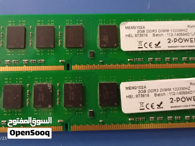 السلام عليكم موجود رامات DDR3 4GB حالة ممتازة جدا