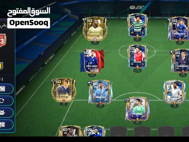 حساب فيفا موبايل اوفر 123 - 70 مليار كوينز - تشكيلة 122/123