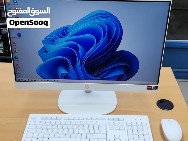 للبيع كمبيوتر مكتبي Hp Aio 24inch Ryzen5/512SSD/8GB ram/Amd Graphics