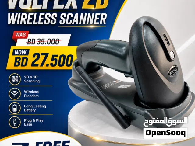 Volfex 2D Wireless Scanner  Barcode Scanner  Wireless Barcode Scanner  2D Scanner