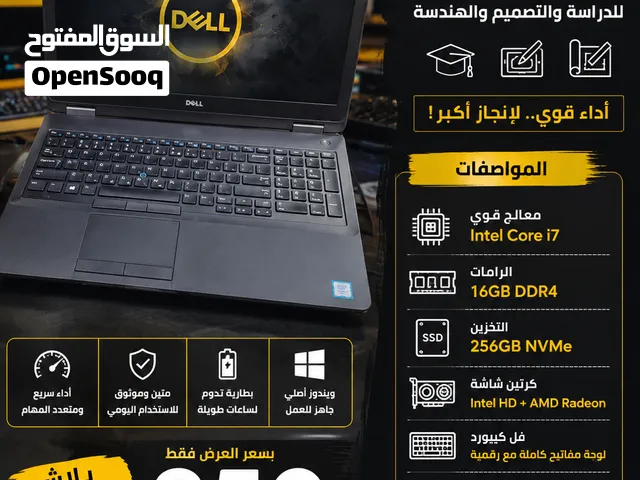لابتوبdell i7 كرتين شاشة رامات16 فقط