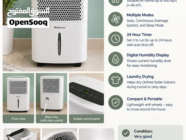 Pro Breeze 12L/Day Dehumidifier