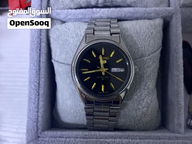 seiko 5 vintage black dial automatic  أوتوماتيك ساعه سيكو فايف فينتج