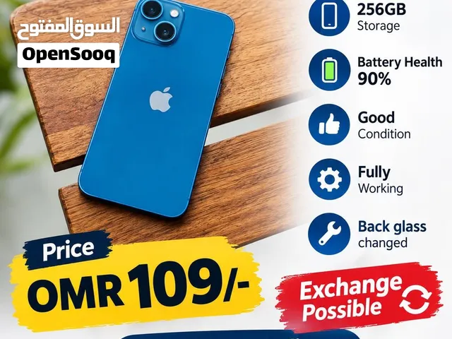 iPhone 13-256GB Blue clear clean condition ( back panal change)