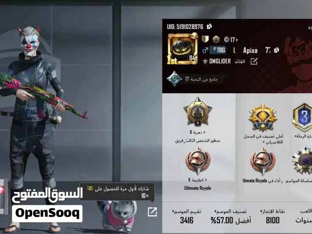 حساب ببجي لفل 84