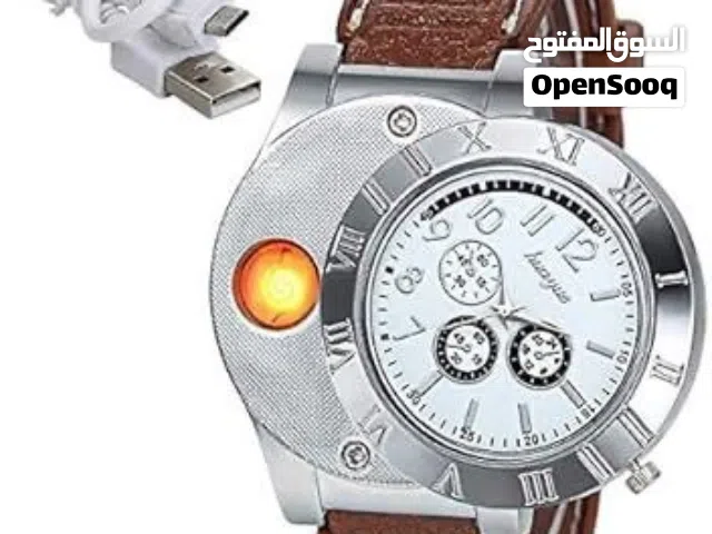 ساعة فاخرة مدمجة مع ولاعة عصرية