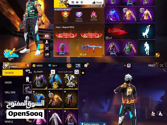 FREE FIRE ACCs FOR SALE !