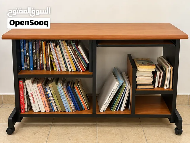 STUDY DESK WITH BOOKSHELF WITH WHEELS FOR SALE - 25 BD only