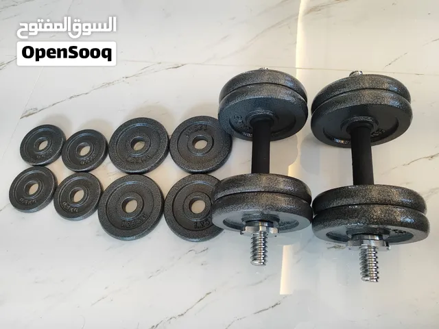 طقم دمبلز حديد متكامل 30 كيلو بحالة ممتازة،  30KG Dumbbell Set