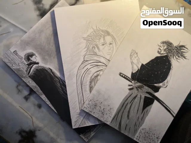لوحات رسم يدوي احترافي بالقلم رصاص