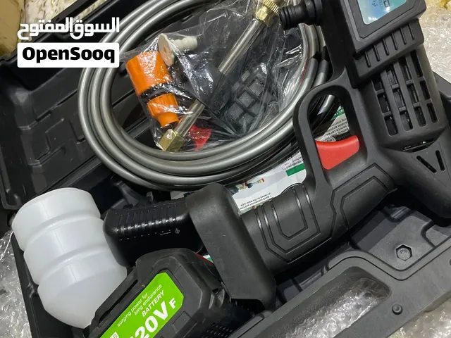 مضخة غسيل سيارات لاسلكية  بطارية قوية  بسعر 90 ريال فقط